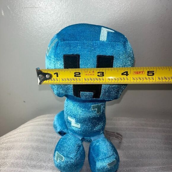 Minecraft Blue Charged Creeper Plush 8” Mojang Jinx 2020 Stuffed Toy Happy - Picture 14 of 16